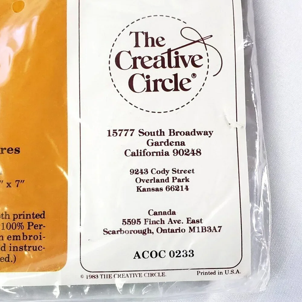 The Creative Circle 0233 Sea Treasures Vintage 1984 Crewel Sea Shells Jan Dalton